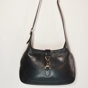 Gucci Vintage Black Leather Hobo